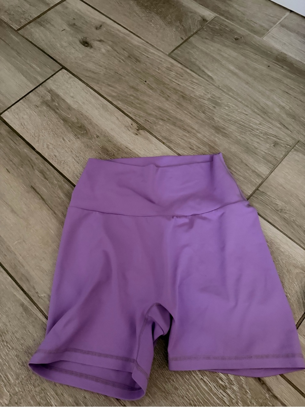 High-Waist Purple Women’s Athletic Shorts